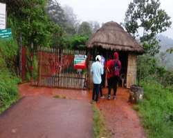 At the entrance, visitors have to pass through a security check, where they make sure no plastic is being carried.  In case somebody is carrying water